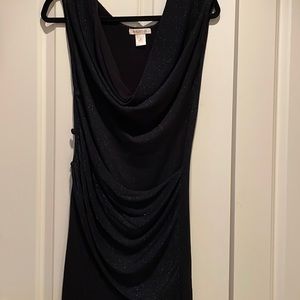 Arden B dark blue sleeveless lightweight sweater dress glitter
